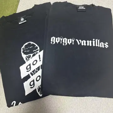go!go!vanillas 신규 로고 구 로고 티셔츠 세트 XL