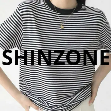 THE SHINZONE 보더 t셔츠
