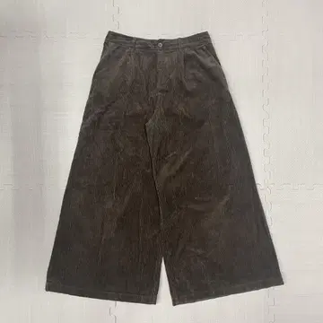 vintage 코듀로이 하프 팬츠 퀼로트 브라운 캐주얼