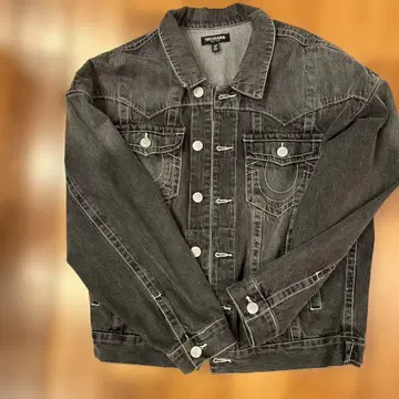 TRUE RELIGION 다크 그레이 데님 자켓