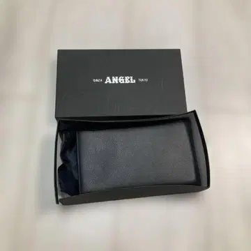 GINZA ANGEL TOKYO 블랙 가죽 카드 케이스
