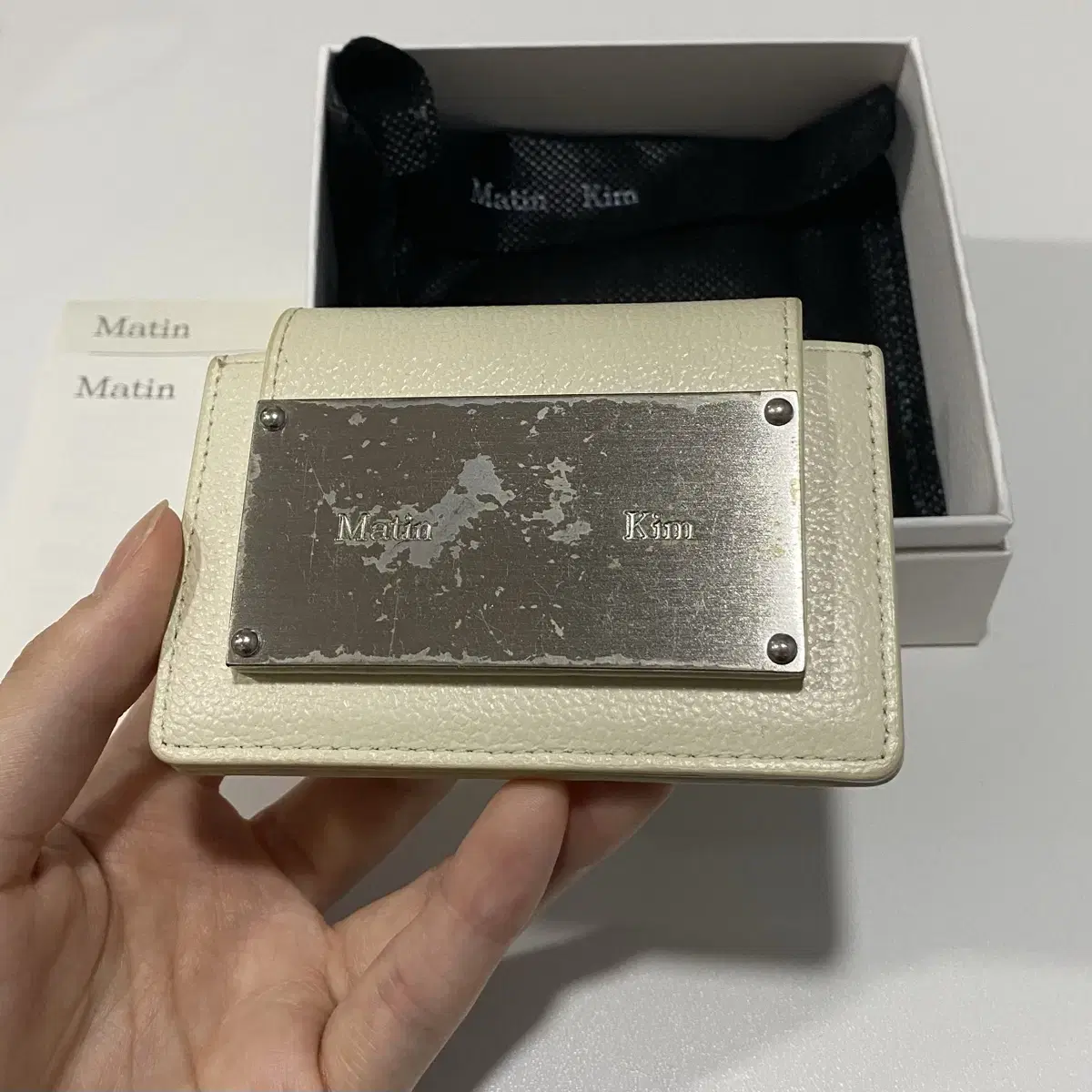 MATIN KIM ■ HEART WAVE ENAMEL CARD WALLET MATIN KIM | 마뗑킴 New/Matin Kim Heart Wave Enamel Card