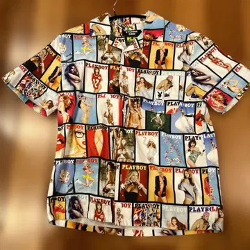 PLAYBOY x XLARGE 콜라주 프린트 반팔 셔츠