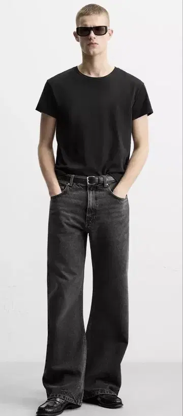 ZARA 플레어 핏 배기 데님 팬츠 36 완판템