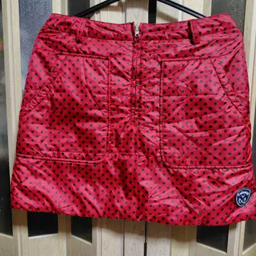 Callaway 여성용 스커트 LL 빨강검정 도트 리버서블