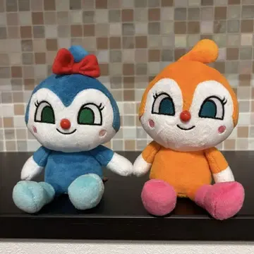 호빵맨 봉제인형 프리티 빈즈 도킨쨩 코킨쨩