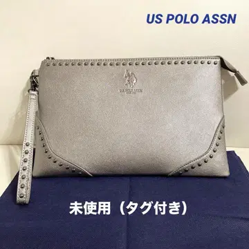 [미사용] U.S. POLO ASSN. 클러치백 메탈 그레이