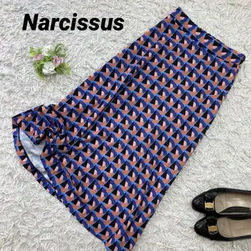 미사용 택 포함 Narcissus 나르시스 레트로 갈라 플레어 스커트
