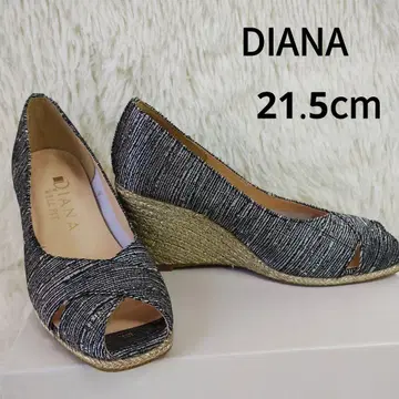 다이애나 프론트 크로스 오픈토 펌프스 웨지솔 21.5cm