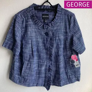 미사용 새 상품 빅 사이즈 George 썸머 자켓 반팔 네이비 계열