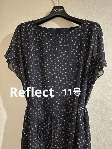 Reflect [세탁 가능] 프린트 원피스 네이비 11호