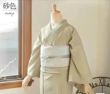 코몬 이로무지 기모노 모래색