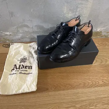 Alden 5433 8.5D 블랙 V팁 코도반 가죽 신발