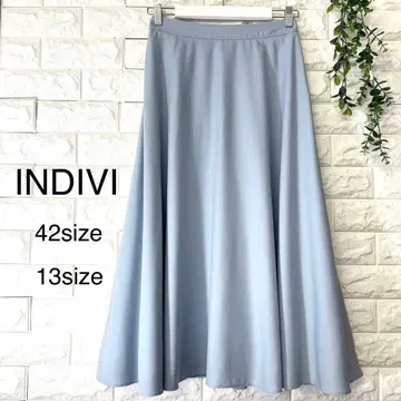 새상품 INDIVI 롱 플레어 스커트 42 사이즈 인디비 13 사이즈
