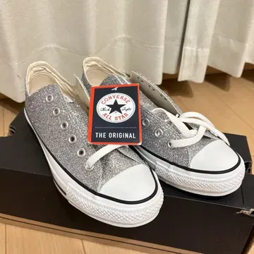 CONVERSE 컨버스 글리터 실버 라메 24.5cm