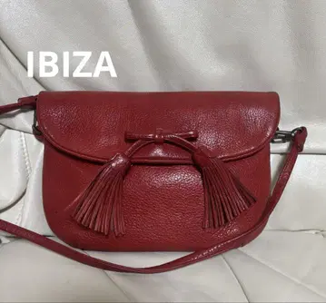 IBIZA 이비자 숄더백 가죽 빨간색 리본