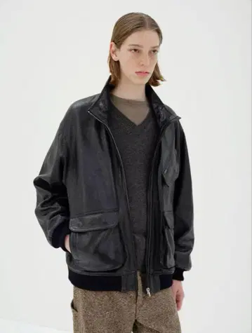 AURALEE LAMB LEATHER ZIP BLOUSON 4