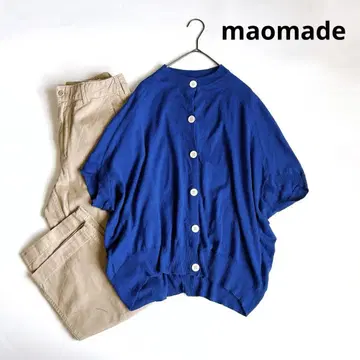 마오메이드 mao made 크루넥 돌먼 슬리브 실켓 가디건
