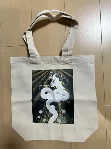 승백룡 연꽃 토트백