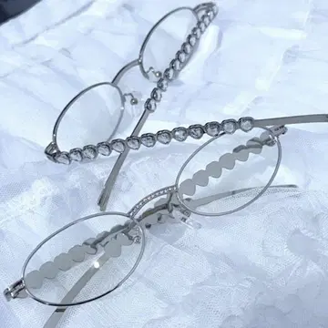 하트 큐빅 안경