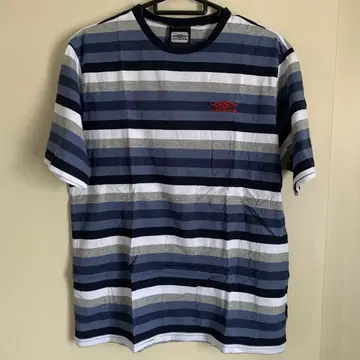 엄브로 UMBRO 보더 티셔츠 네이비 그레이 L
