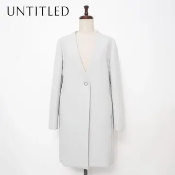 UNTITLED 노카라 코트 색스 블루 사이즈 2*ED1235