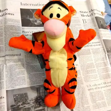 Disney 티거 말하는 봉제 인형 29cm 등에 손을 넣어 놀 수 있음
