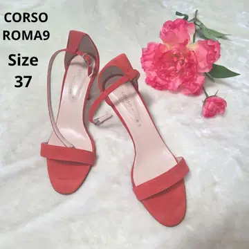 [인기 CORSO ROMA9] 오렌지 앵클 스트랩 스웨이드 37