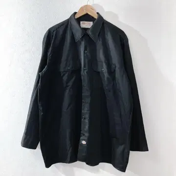 Dickies 디키즈 워크 셔츠 긴팔 남성용 XL 블랙 구제 의류