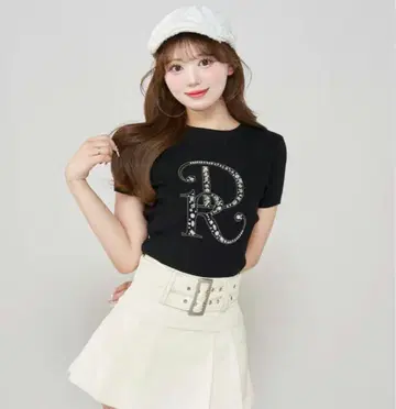 Darich 다리치 DR 비쥬 리브 니트탑 BLK