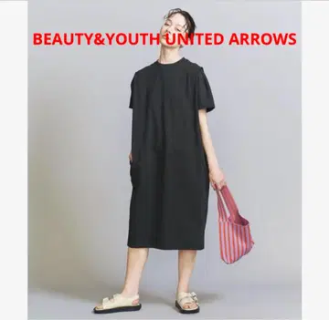 2, 3회 착용 BEAUTY&YOUTH 티셔츠 원피스 블랙
