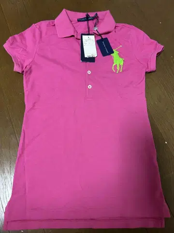 Ralph Lauren 핑크 피케 셔츠 US S