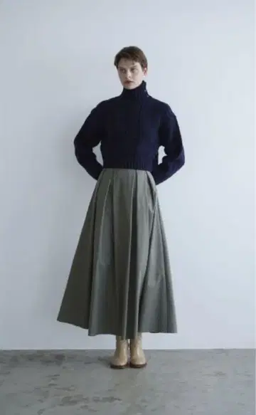 CLANE HIGH WAIST VOLUME MAXI SKIRT