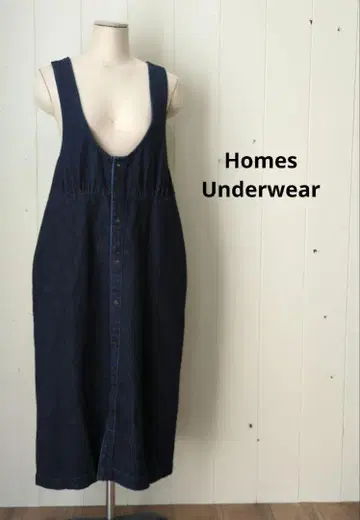 Homes'Underwear 마 혼방 데님 오버롤 스커트