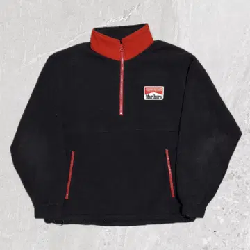 90s Marlboro harf zip boa fleece jacket