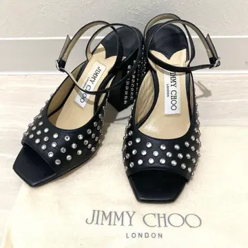 새상품급! JIMMY CHOO 지미추 34 이탈리아제 블랙 샌들