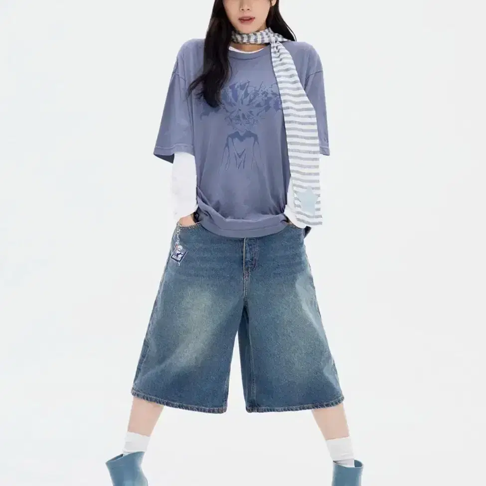 BADBLOOD ♥ Cosmo Reflective Ringer T-Shirt /追跡付 BADBLOOD ♥ Cosmo Reflective Ringer T-Shirt /追跡付 トップス