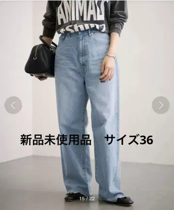 FRAMeWORK long rise 데님 팬츠