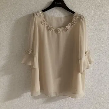 스트로베리 필드 꽃 쉬폰 블라우스