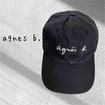 agnes b. 아녜스베 로고 블랙 캡