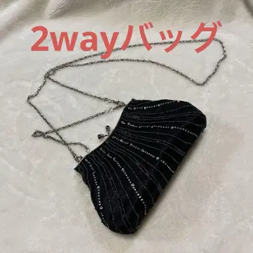 2way 파티 백 블랙 반짝이