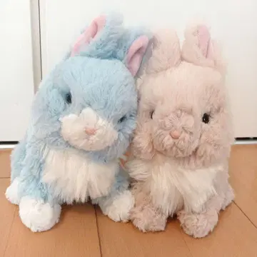 썬레몬 토끼 봉제 인형 파랑 베이지 2개 세트