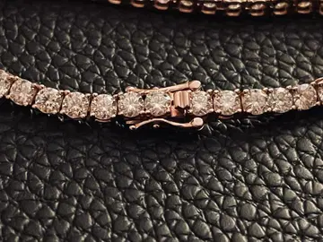 [고품질] 모이사나이트 테니스 팔찌 4mm VVS1 감정서 18cm
