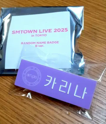 SMTOWN LIVE 2025 네임 배지 aespa 카리나