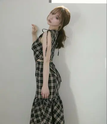 andmary grenda 리본 롱 드레스