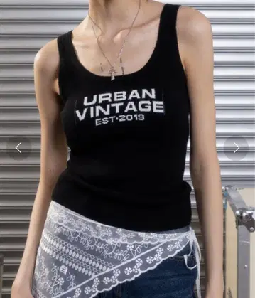 aclent Logo jacquard knit tank black