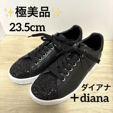 [새상품급] +diana 글리터 라메 스니커즈 블랙 23.5cm