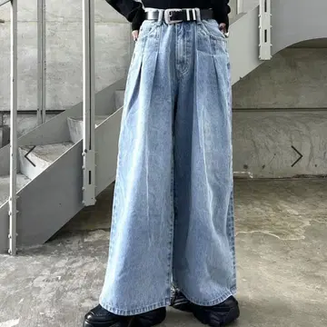 최종 가격 인하 PAGEBOY 턱 데님 팬츠