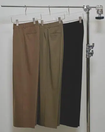 todayful Twill Wide Trousers 블랙 36