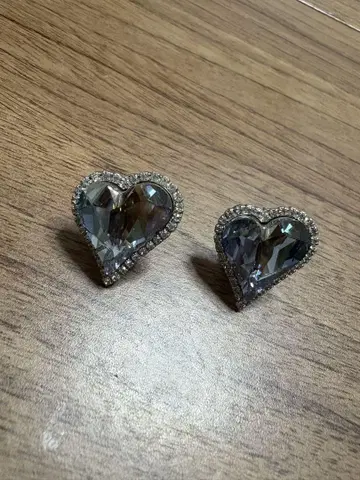 스와로브스키 하트 귀걸이 블루